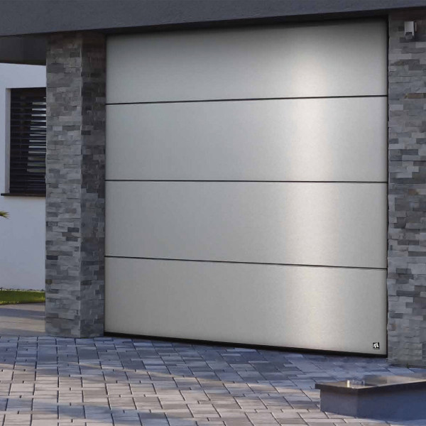 Garage sectional doors 40 mm Flush/Woodgrain External color - RAL7016