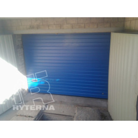 Industrial sectional doors 40 mm Flush / stucco color-RAL 5010 blue
