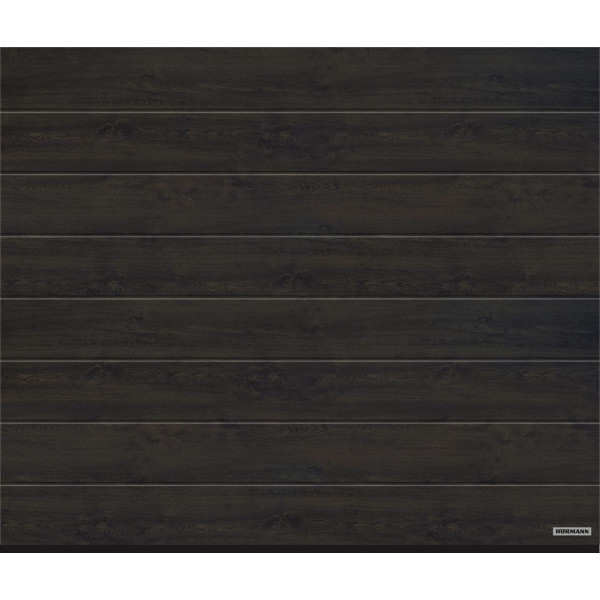 Industrial sectional doors 40 mm Flush / stucco color-Dark oak, dark oak