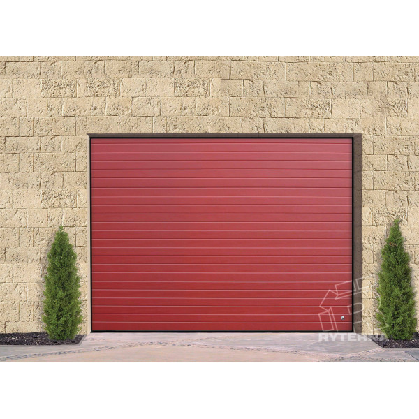 Industrial sectional doors 40 mm MIDRIB / smooth color-RAL 3000 Red