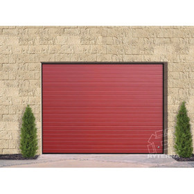 Industrial sectional doors 40 mm RIB / stucco color-RAL 3000 Red