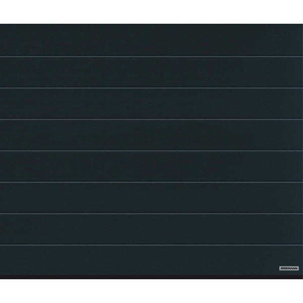 Industrial sectional doors 40 mm RIB / woodgrain color-RAL 7016 Dark gray