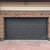 Garage sectional doors 40 mm RIB / woodgrain color-Dark oak, dark oak