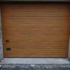 Sectional garage doors 40 mm RIB / stucco color-Golden oak, golden oak