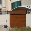 Sectional garage doors 40 mm RIB / stucco color-Golden oak, golden oak