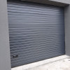 Sectional garage doors 40 mm RIB / woodgrain color-RAL 7016 Dark gray