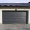 Sectional garage doors 40 mm RIB / woodgrain color-RAL 7016 Dark gray