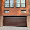 Sectional garage doors 40 mm RIB / woodgrain color-RAL 8017 brown