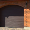 Sectional garage doors 40 mm RIB / woodgrain color-RAL 8017 brown