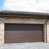Sectional garage doors 40 mm RIB / woodgrain color-RAL 8017 brown