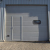 Sectional garage doors 40 mm RIB / stucco color-RAL 9006 silver