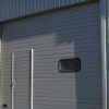 Garage sectional doors 40 mm RIB / woodgrain color-RAL 9006 silver