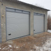 Garage sectional doors 40 mm RIB / woodgrain color-RAL 9006 silver