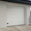 Sectional garage doors 40 mm RIB / woodgrain color-RAL 9016 White