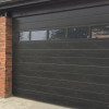 Garage sectional doors 40 mm MIDRIB / smooth color-Dark oak, dark oak
