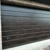 Garage sectional doors 40 mm MIDRIB / stucco color-Dark oak, dark oak