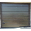Garage sectional doors 40 mm MIDRIB / stucco color-Dark oak, dark oak