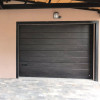 Garage sectional doors 40 mm MIDRIB / stucco color-Dark oak, dark oak
