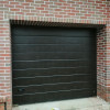 Garage sectional doors 40 mm MIDRIB / woodgrain color-Dark oak, dark oak