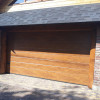 Garage sectional doors 40 mm MIDRIB / woodgrain color-Golden oak, golden oak