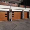 Garage sectional doors 40 mm MIDRIB / stucco color-Golden oak, golden oak