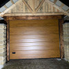 Garage sectional doors 40 mm MIDRIB / smooth color-Light oak, light oak