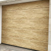 Garage sectional doors 40 mm MIDRIB / woodgrain color-Light oak, light oak