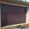 Garage sectional doors 40 mm MIDRIB / woodgrain color-Mahogany, Mahogany