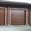 Garage sectional doors 40 mm MIDRIB / stucco color-Old oak, old oak