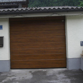 Garage sectional doors 40 mm MIDRIB / stucco color-Old oak, old oak