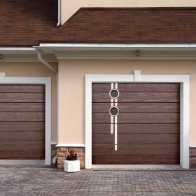 Ворота гаражні секційні 40 мм MIDRIB/stucco Колір - RAL 8017 Коричневий