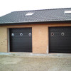 Garage sectional doors 40 mm MIDRIB / stucco color-RAL 9005 black