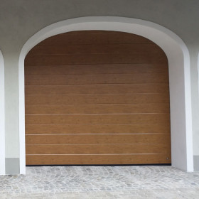Ворота гаражні секційні 40 мм MIDRIB/woodgrain Колір - Winchester, Вінчестерський ліс