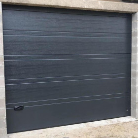 Garage sectional doors 40 mm TOPRIB / smooth color-RAL 7016 Dark gray