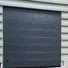 Garage sectional doors 40 mm TOPRIB / woodgrain color-RAL 7016 Dark gray