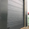 Garage sectional doors 40 mm TOPRIB / woodgrain color-RAL 7016 Dark gray