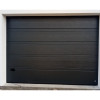 Garage sectional doors 40 mm TOPRIB / woodgrain color-RAL 7016 Dark gray