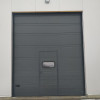 Garage sectional doors 40 mm TOPRIB / woodgrain color-RAL 7016 Dark gray