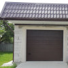 Garage sectional doors 40 mm TOPRIB / woodgrain color-RAL 8017 brown