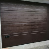 Garage sectional doors 40 mm TOPRIB / woodgrain color-RAL 8017 brown