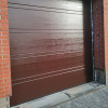Garage sectional doors 40 mm TOPRIB / woodgrain color-RAL 8017 brown