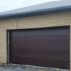 Garage sectional doors 40 mm TOPRIB / woodgrain color-RAL 8017 brown