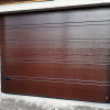 Garage sectional doors 40 mm TOPRIB / woodgrain color-RAL 8017 brown
