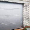 Garage sectional doors 40 mm TOPRIB / woodgrain color-RAL 9006 silver