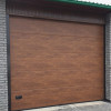 Garage sectional doors 40 mm Flush / stucco color-Golden oak, golden oak