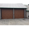 Garage sectional doors 40 mm Flush / stucco color-Golden oak, golden oak
