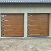 Garage sectional doors 40 mm Flush / stucco color-Golden oak, golden oak