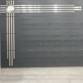 Sectional garage doors 40 mm Flush / stucco color-RAL 7016 Dark gray