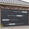 Garage sectional doors 40 mm Flush / stucco color-Anthracite,"anthracite gray"