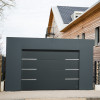 Garage sectional doors 40 mm Flush / stucco color-Anthracite,"anthracite gray"